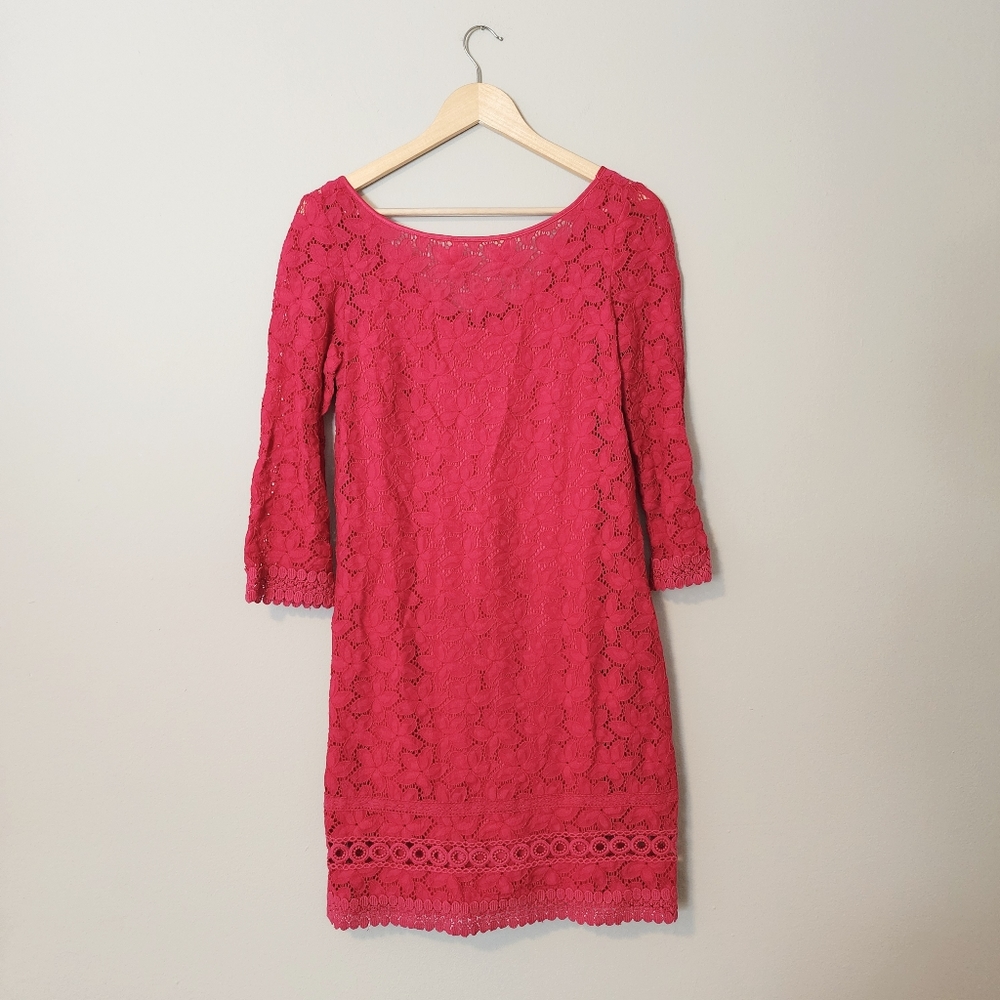 Pink Lace Dress by Laundry by Shelli Segal Size 6